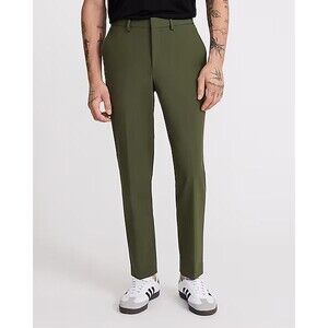 Express Slim Washable Everyday Performance Suit Pants Men 34x34 Green StretchNEW